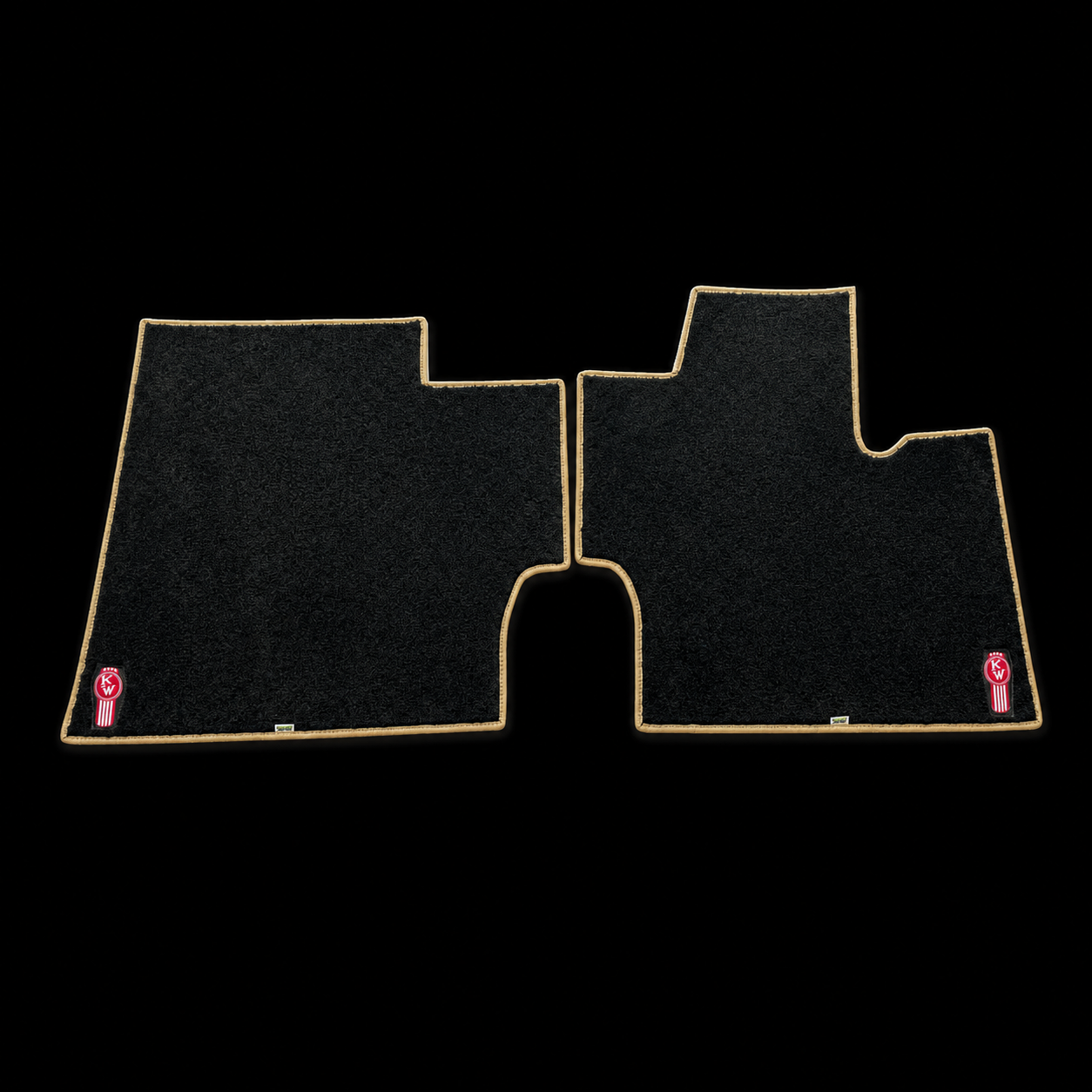 Black Split Side Carpet Mats - Kenworth (2 piece)