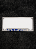 'KENWORTH' Stainless Steel Number Plate Surrounds (pair)
