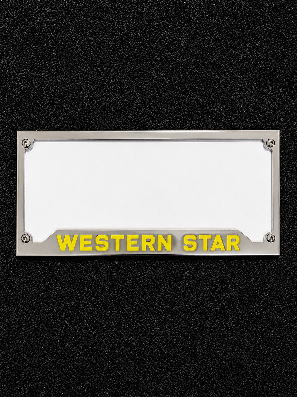 'WESTERN STAR' Stainless Steel Number Plate Surrounds (pair)