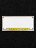 'WESTERN STAR' Stainless Steel Number Plate Surrounds (pair)