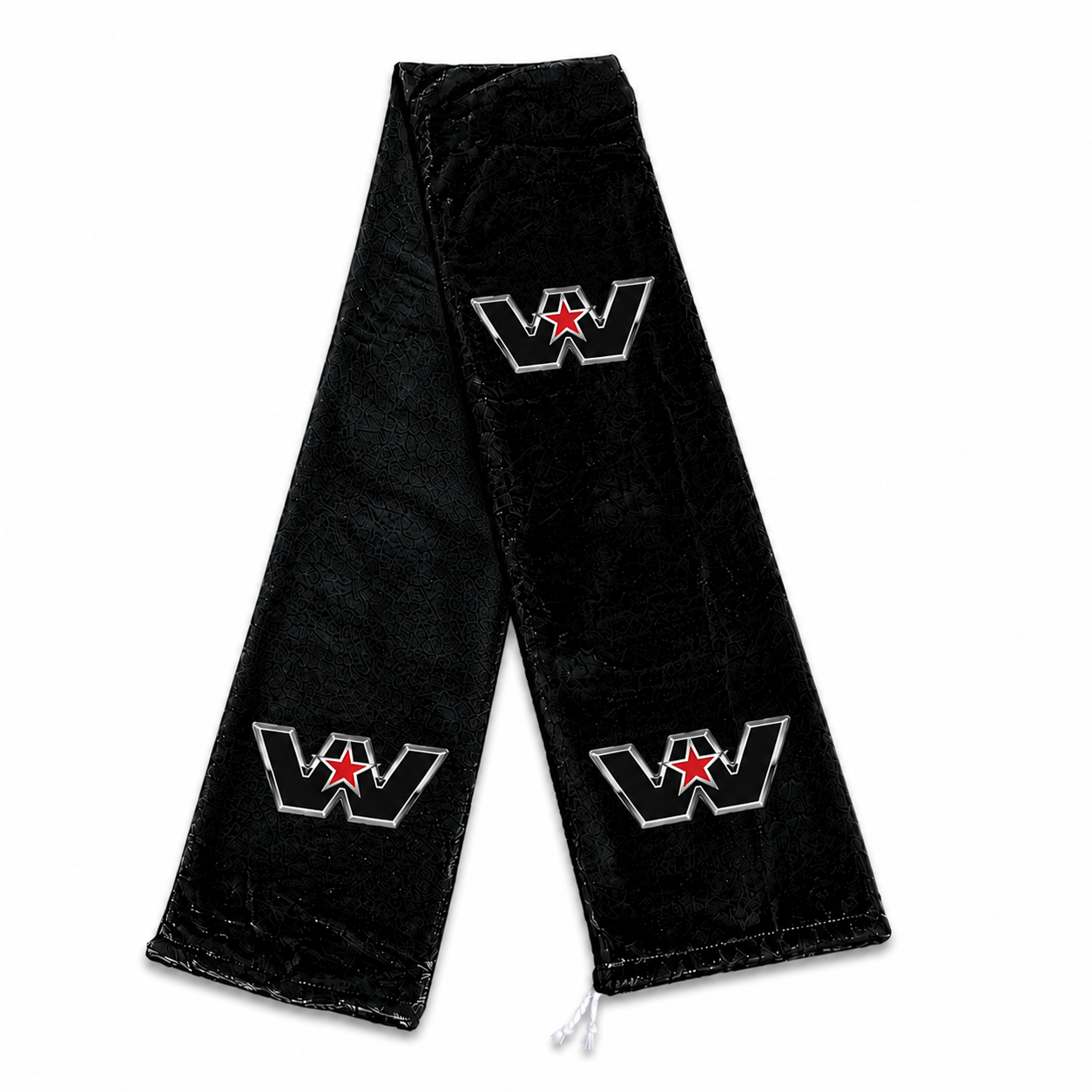 Designer Black Suzi Sock with Western Star Logo