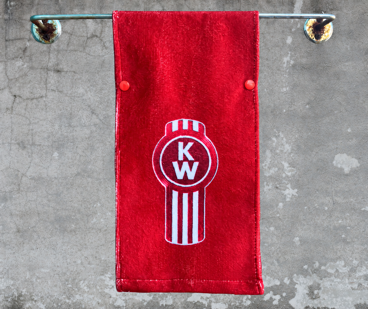 Red Kenworth Door Hang with Red Traditional Logo