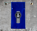 Blue Kenworth Door Hang with Black Traditional Logo
