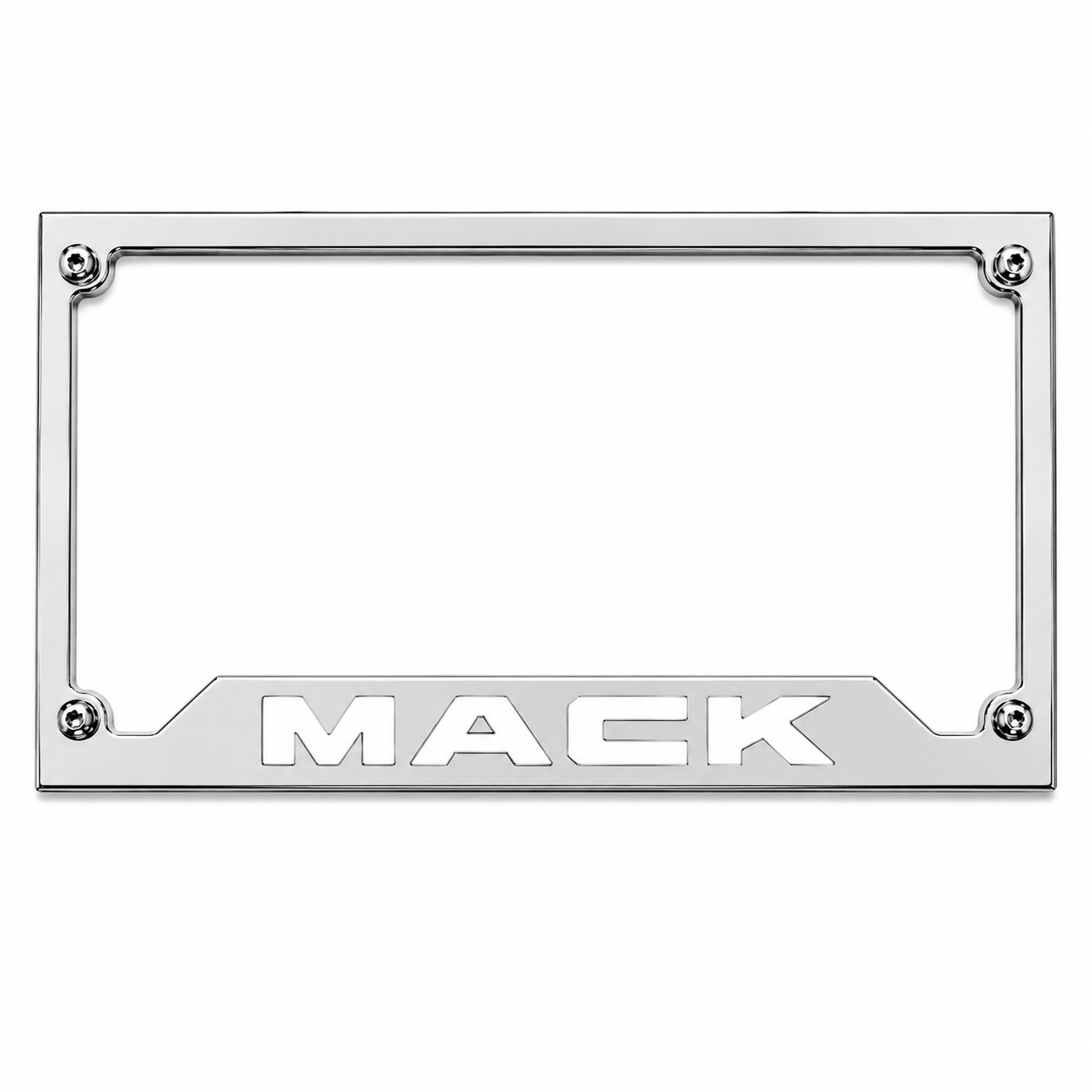 'MACK' Stainless Steel Number Plate Surrounds (pair)