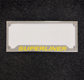 'SUPERLINER' Stainless Steel Number Plate Surrounds (pair)