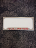 Custom Stainless Steel Number Plate Surrounds (pair)