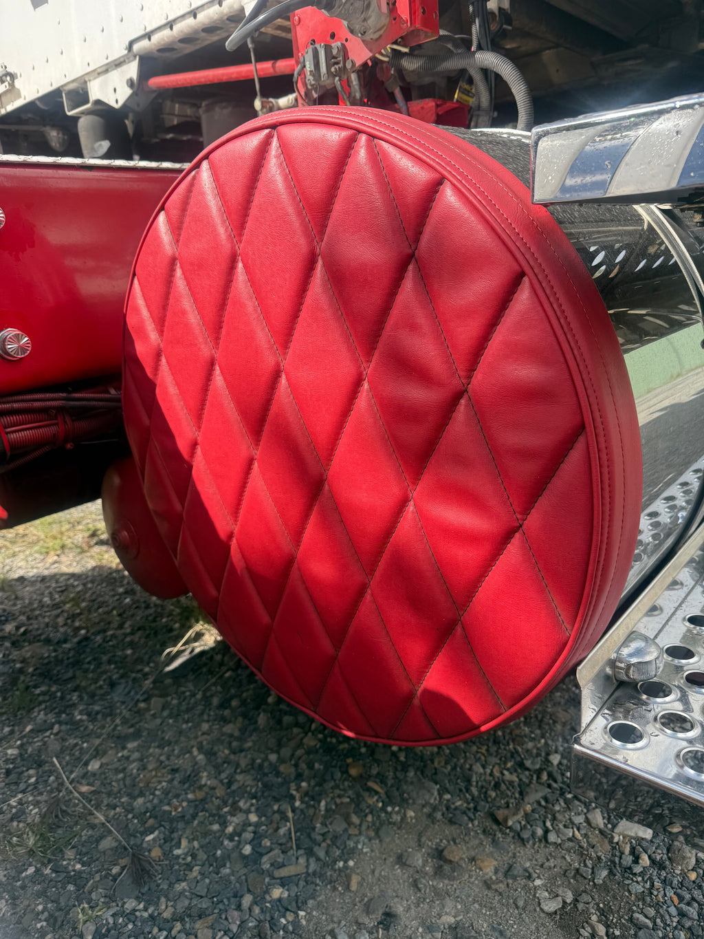 Diamond Stitched Tank Cover Ends - Round Tank
