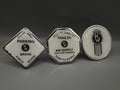 White Crooked Kenworth Set with Crooked KW Button (3 pieces)