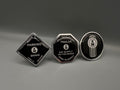 Black Traditional Kenworth Set with Traditional KW Button (3 pieces)