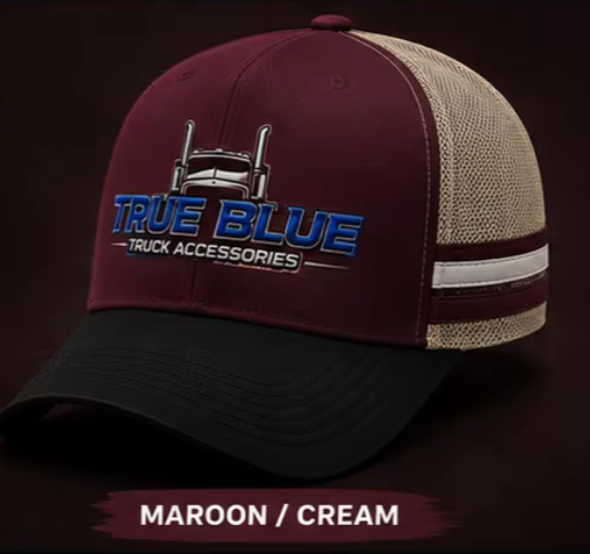True Blue Hat - Maroon / Cream