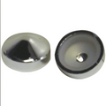 14mm Chrome Screw Cover - Pointed (10pk)