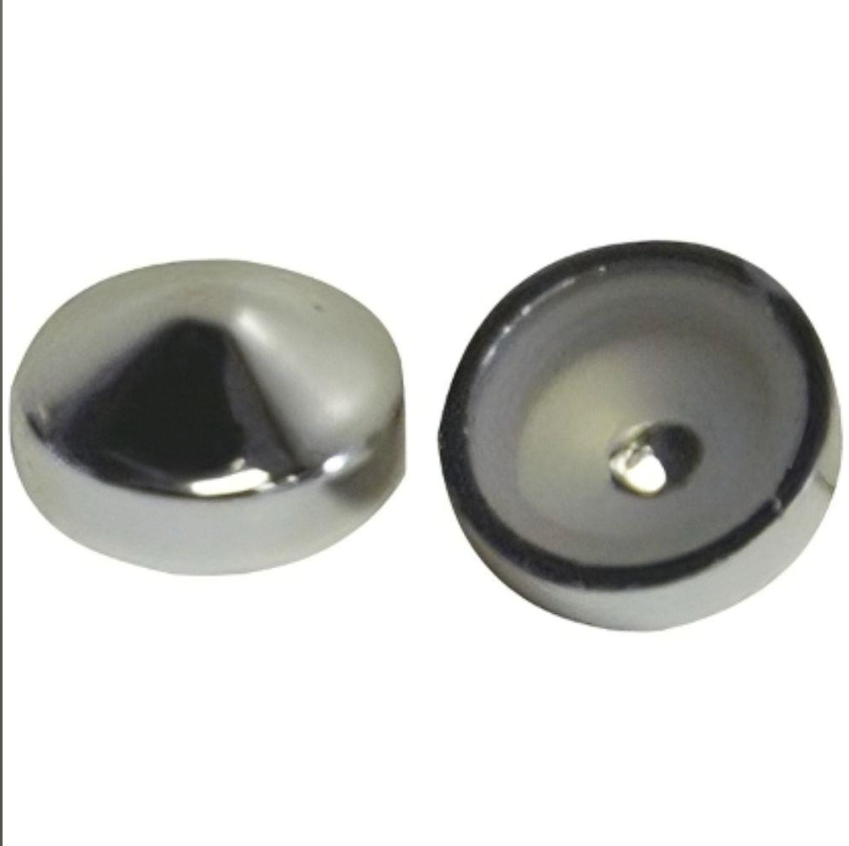 14mm Chrome Screw Cover - Pointed (10pk)