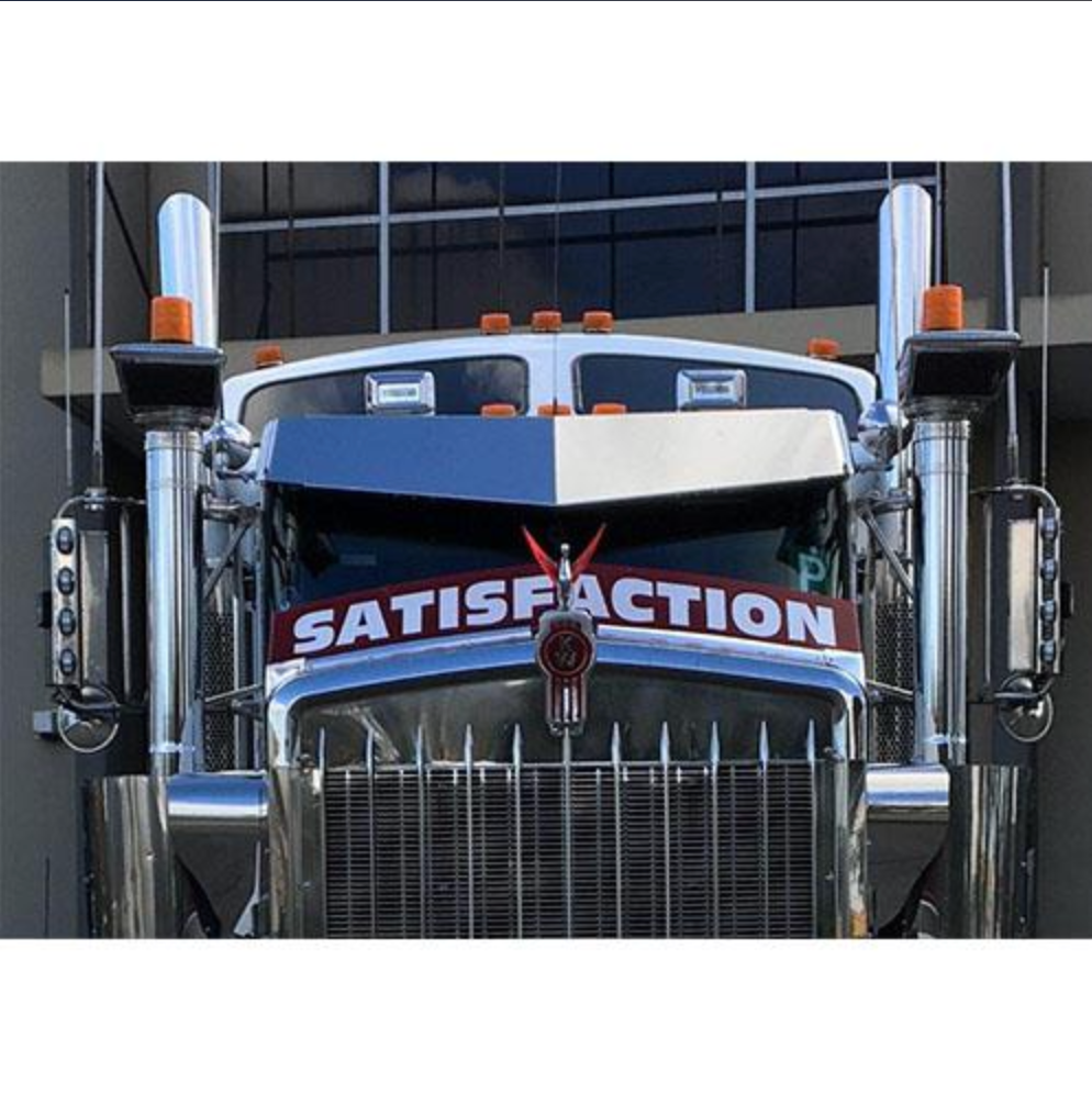 Kenworth Stainless Sunvisor - 14" Boltless to suit T350/359/401/404/408/409/604/608/609/904/908/909