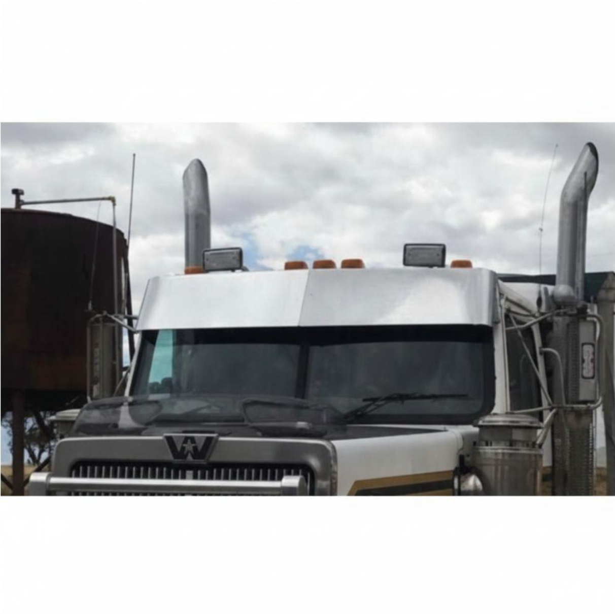 Western Star Stainless Sunvisor - 10" to suit Constellation Cab
