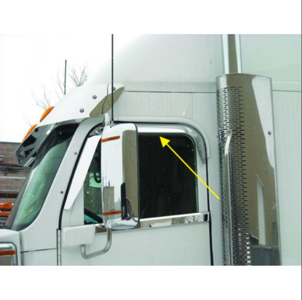Freightliner Stainless Weather Shield Shades