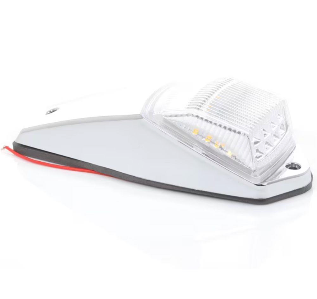 Square Cab Roof Lights - Clear Lens / Amber LED