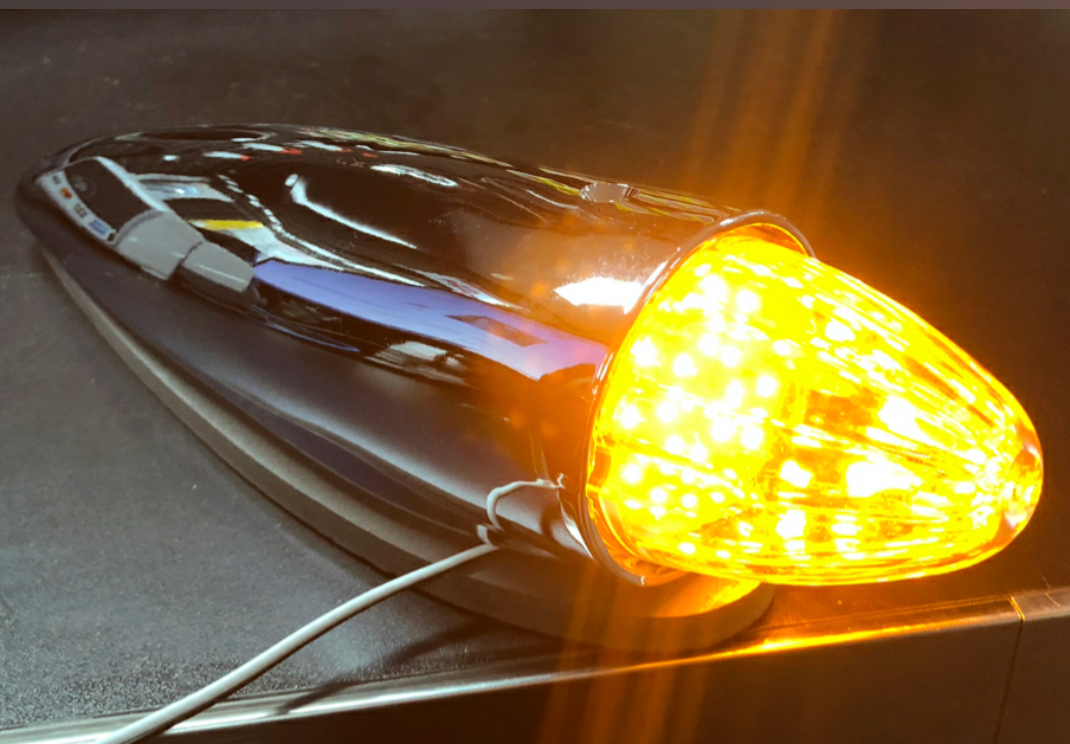 Torpedo Roof Lights - Clear Lens / Amber LED