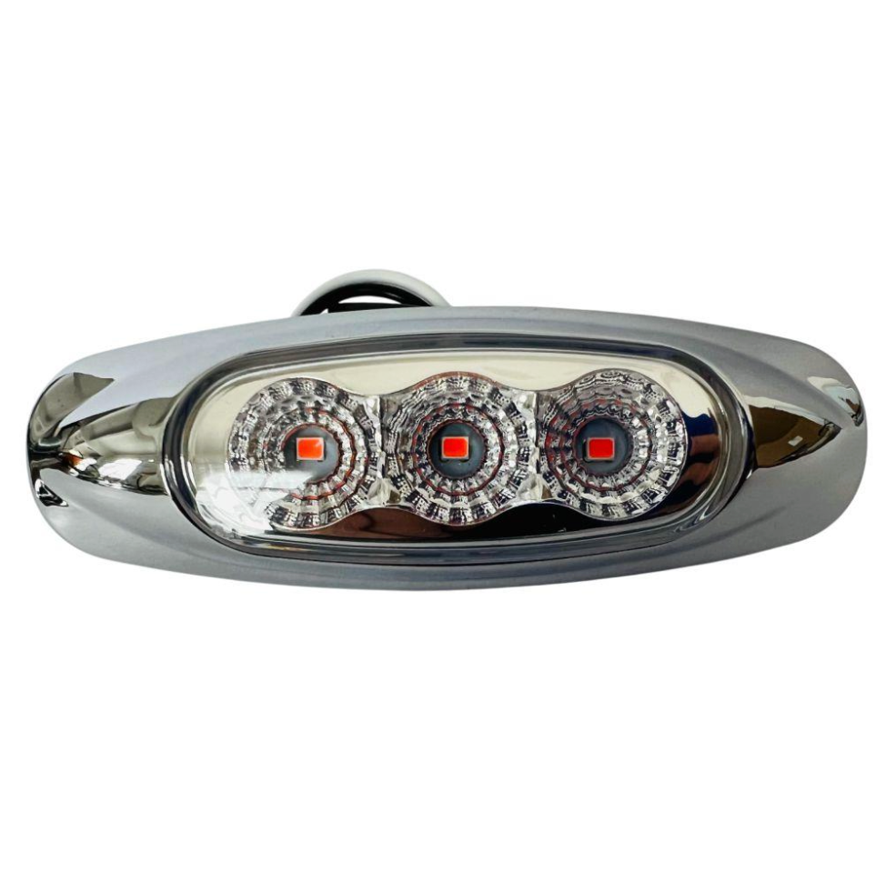 Clear Lens Red LED 3 LED Style Marker Light