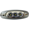 Clear Lens White LED 3 LED Style Marker Light