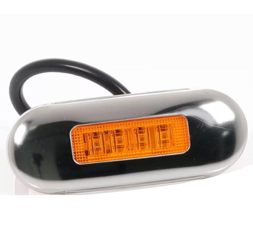 Flush Mount Amber LED with Stainless Trim