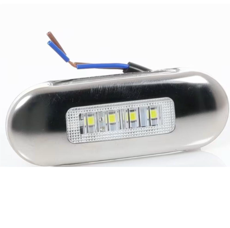 Flush Mount White LED with Stainless Trim