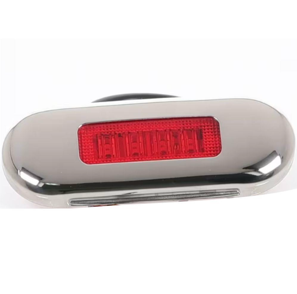 Flush Mount Red LED with Stainless Trim