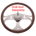 3 Spoke Steering Wheel with Chrome Girl Spokes