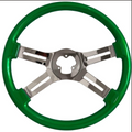 4 Spoke Steering Wheel with Green Style