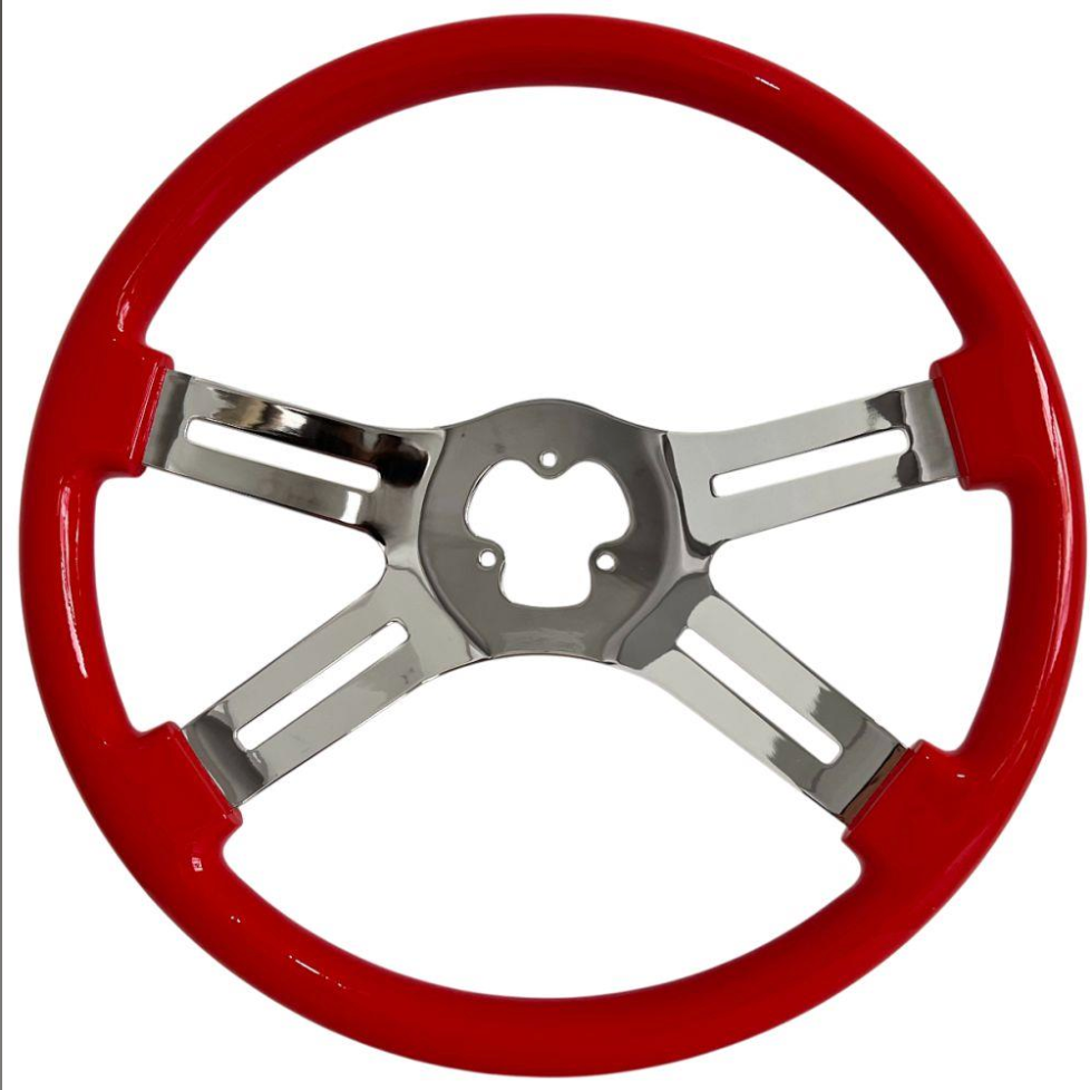 4 Spoke Steering Wheel with Red Style