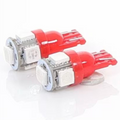 T10 LED Bulb - Red LED (pair)