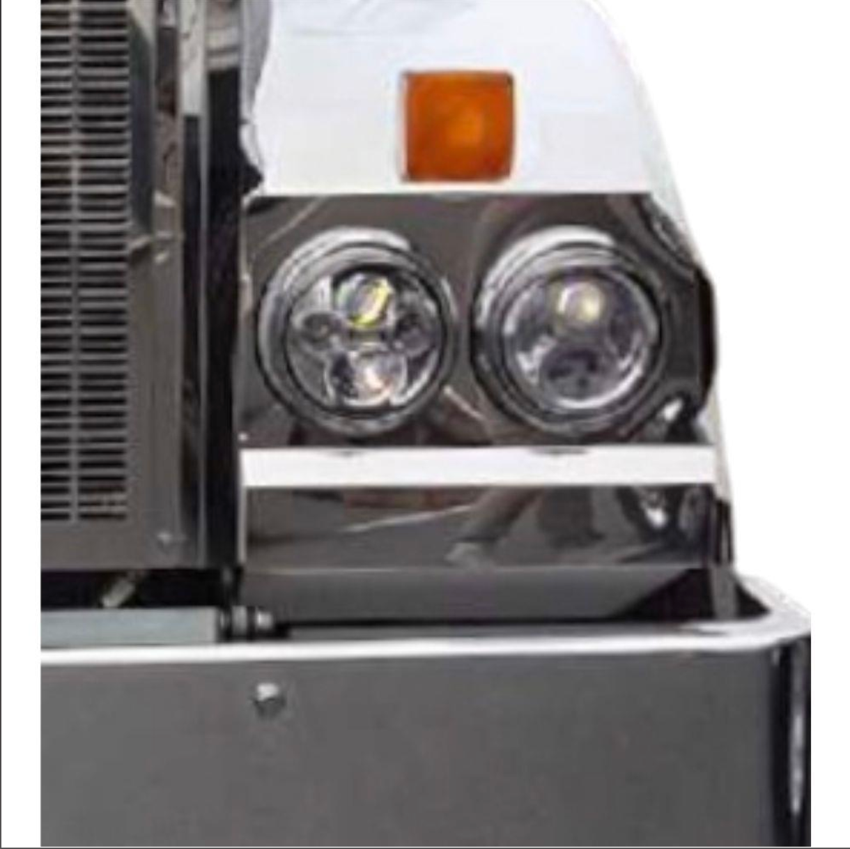 Kenworth Stainless Steel Headlight Backings To Suit New T409 SAR (Pair)