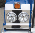Kenworth Stainless Steel Headlight Backings Long With Cut Out (Pair)