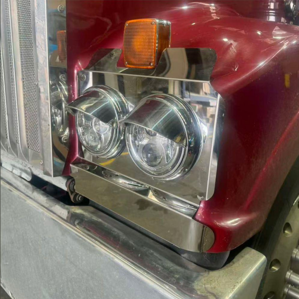 Kenworth Stainless Steel Headlight Backings to suit T909 2025 + (Pair)