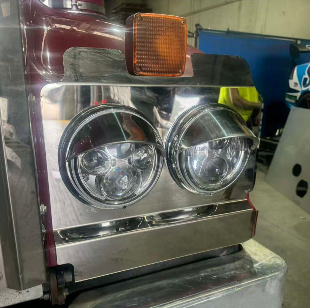 Kenworth Stainless Steel Headlight Backings to suit T909 2025 + (Pair)