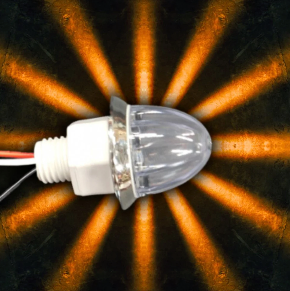 Southern Cross Series : 1-1/8" Star Pattern LED - Clear Lens & Amber LED