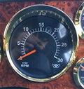 Western Star Speedo/Tacho Gauge Cover - Gold with Visor