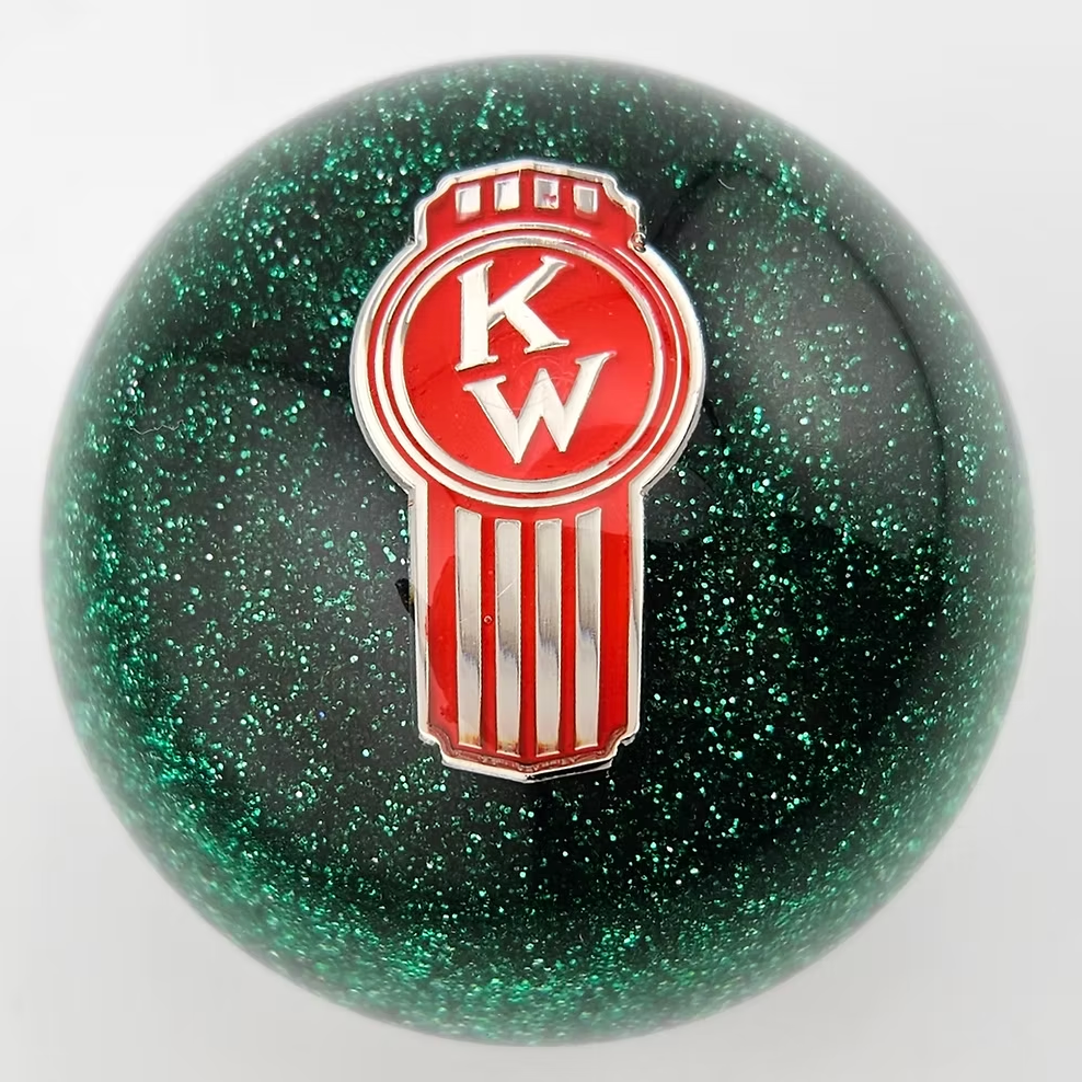 Glitter Green Crooked Kenworth Ball Shifter