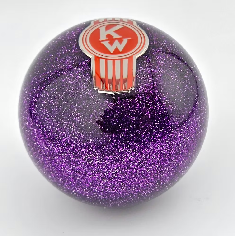 Glitter Purple Crooked Kenworth Ball Shifter