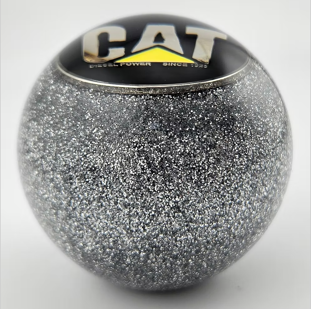 Glitter Silver CAT Ball Shifter