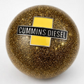 Gold Glitter Cummins Diesel Ball Shifter