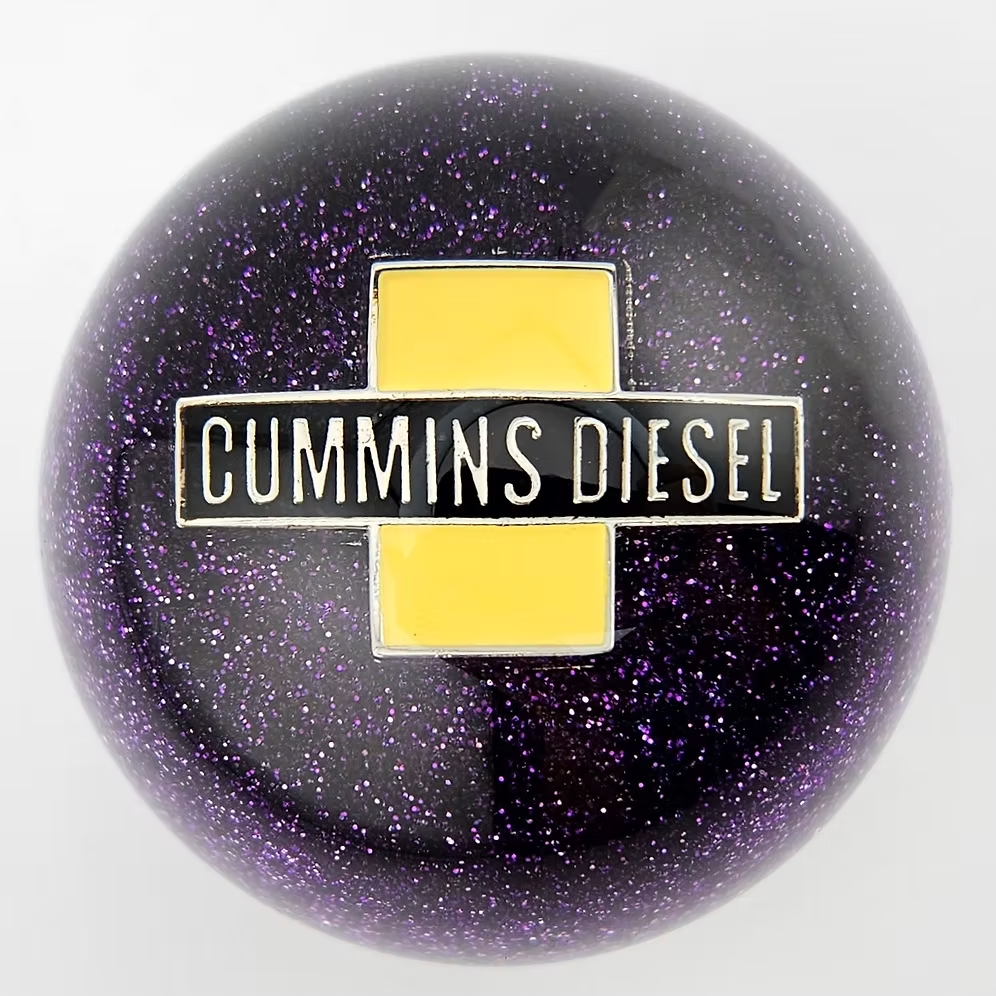 Purple Glitter Cummins Diesel Ball Shifter