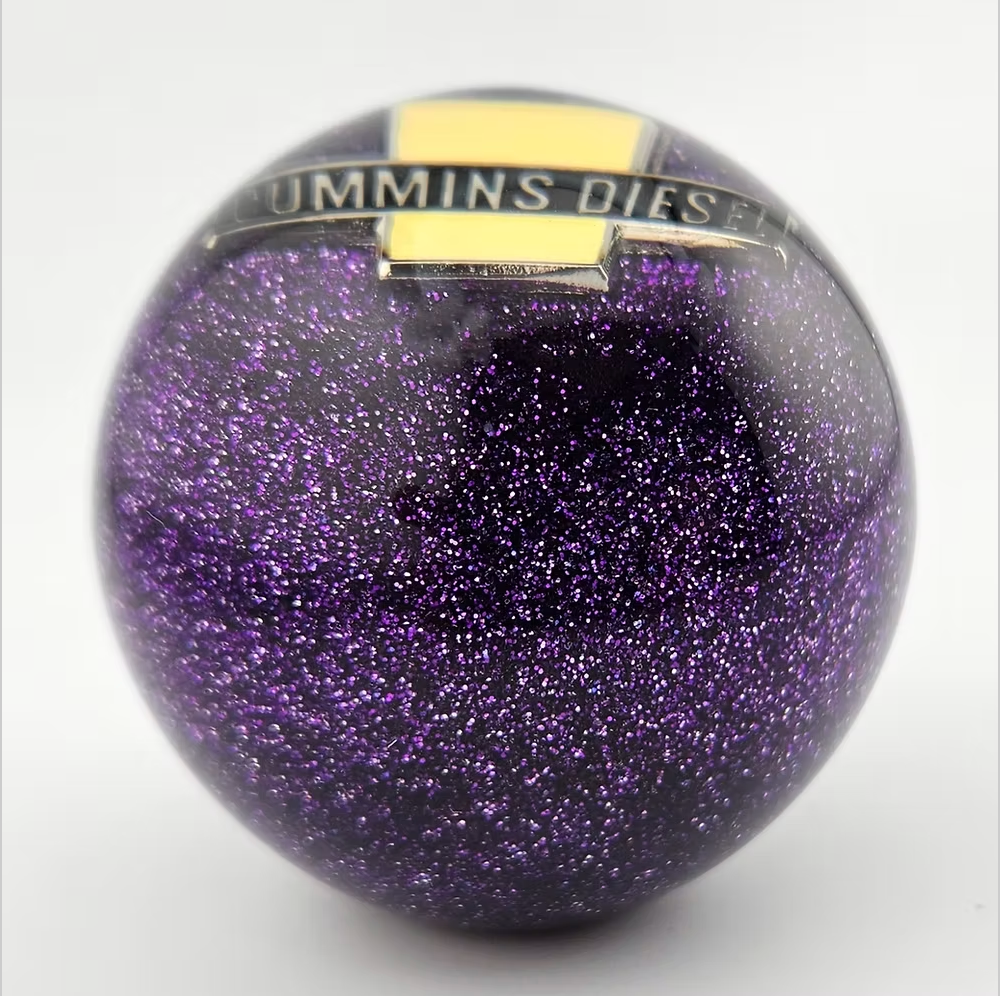 Purple Glitter Cummins Diesel Ball Shifter