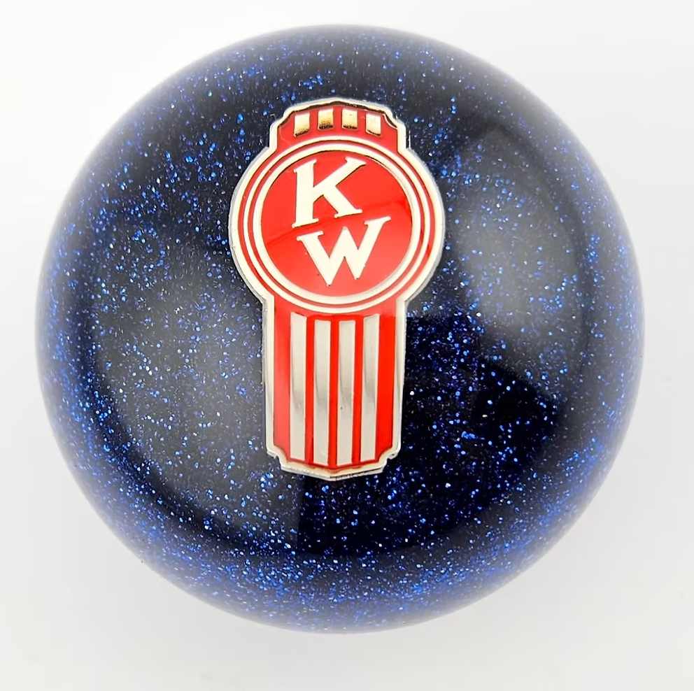 Blue Glitter Crooked Kenworth Ball Shifter