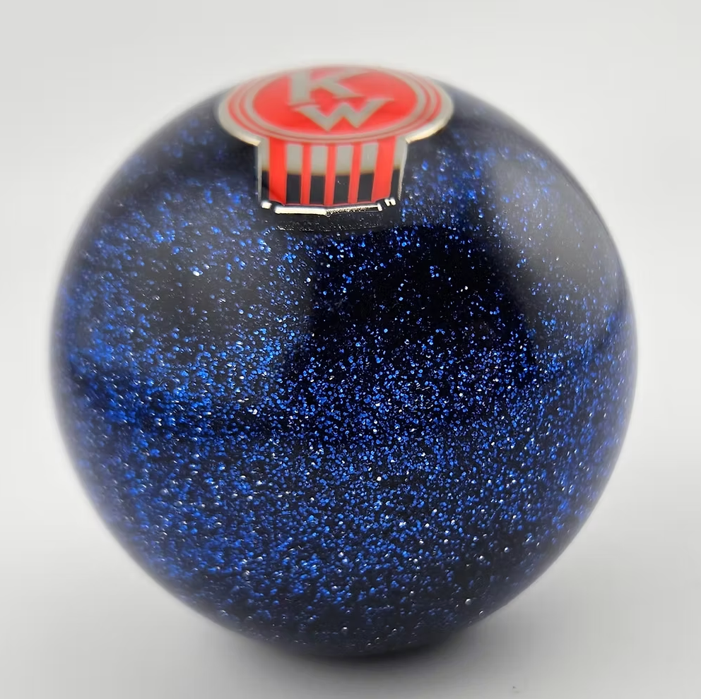 Blue Glitter Crooked Kenworth Ball Shifter