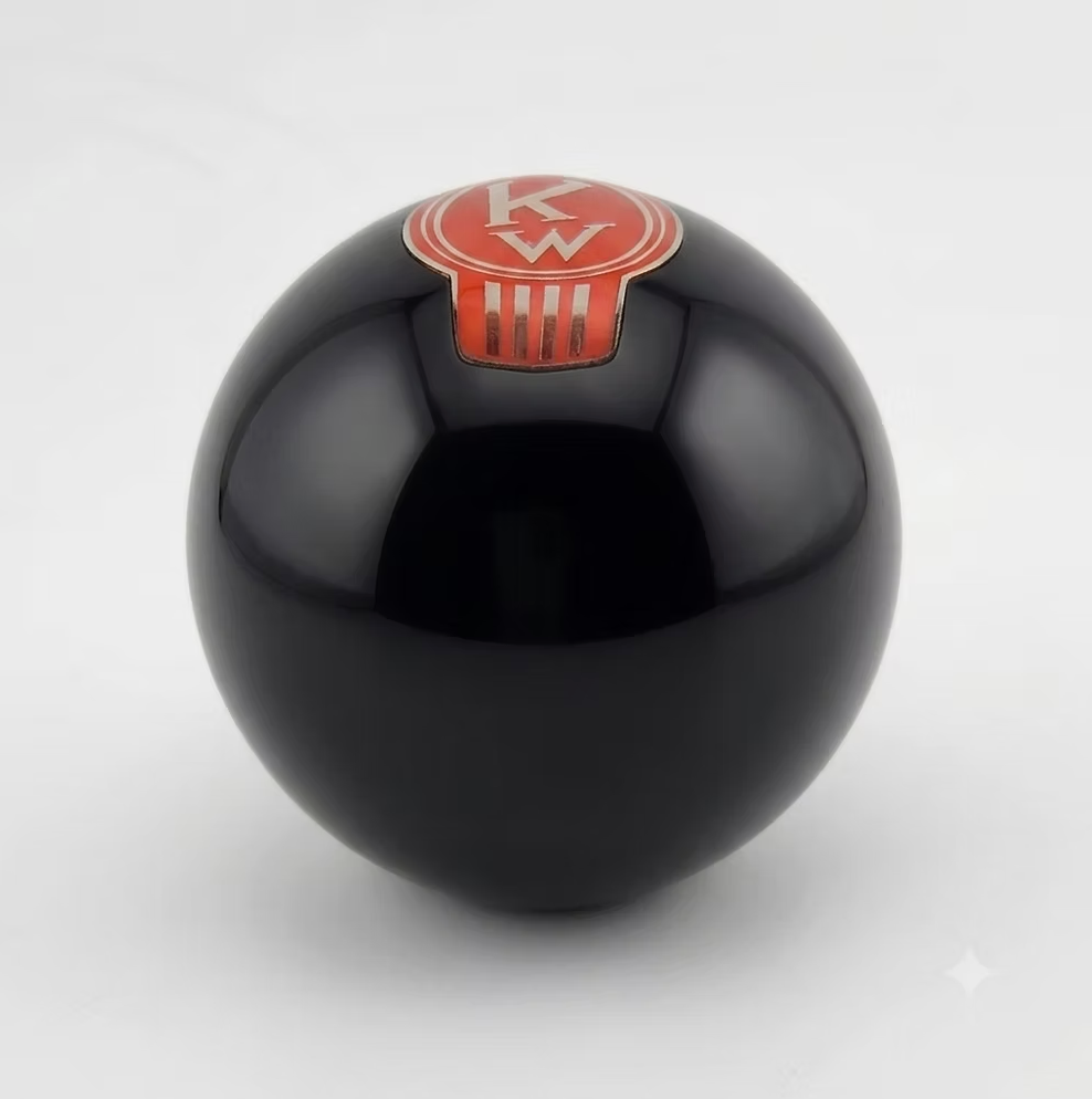 Solid Black Crooked Kenworth Ball Shifter