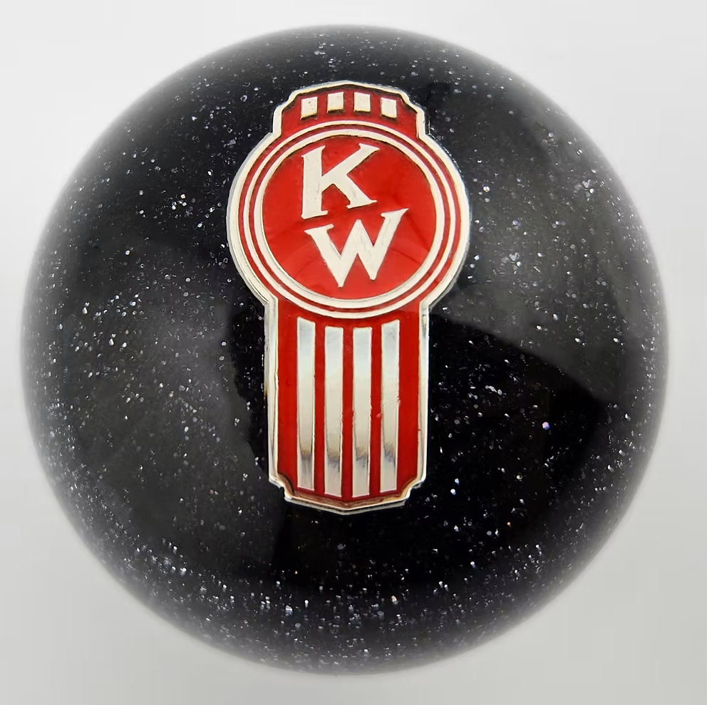 Glitter Black Crooked Kenworth Ball Shifter
