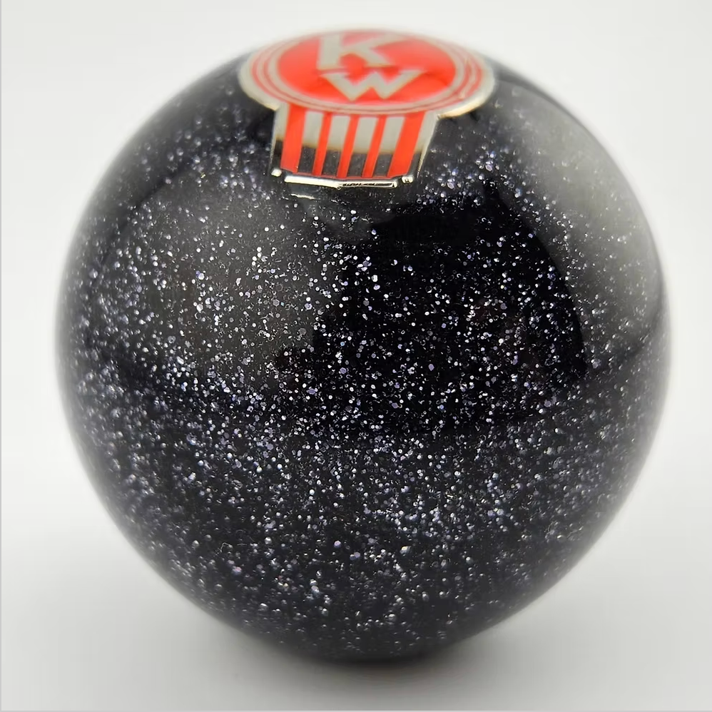 Glitter Black Crooked Kenworth Ball Shifter