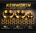 Kenworth Gauge Cover Kit - Gold