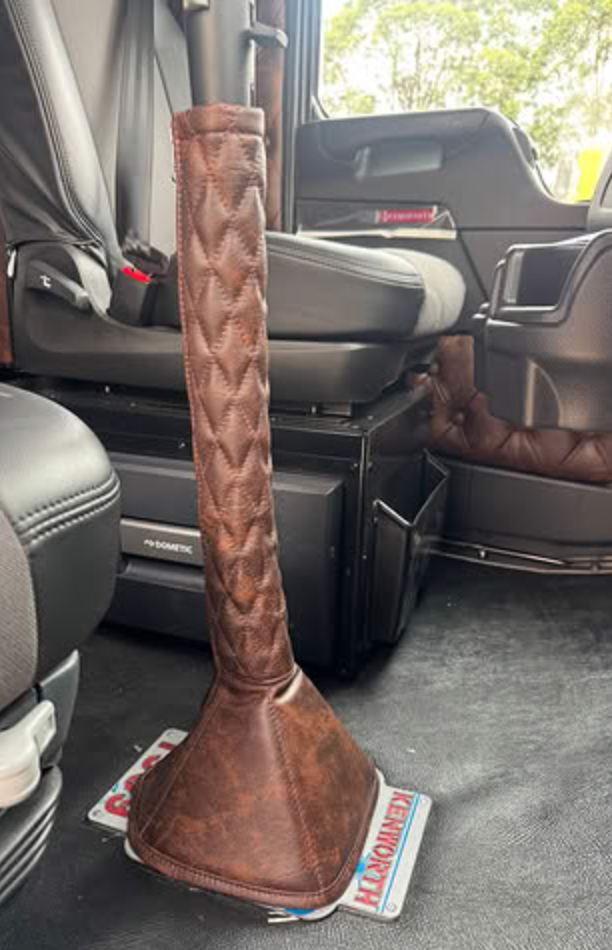 Walnut Diamond Quilted Gear Shift Boot Cover