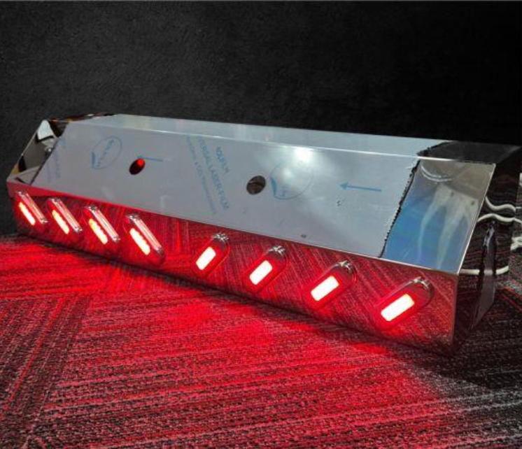Stainless Steel Airline Box with Clear Lens & Red LED